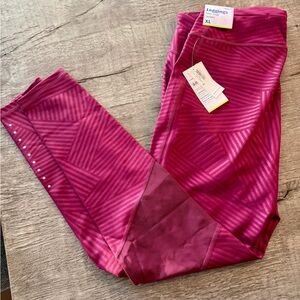 NWT Old Navy Mid-rise Go Dry Leggings | XL | Magenta | Mesh Insert